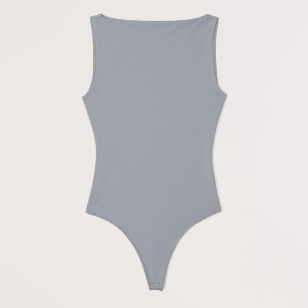 New!Abercrombie & Fitch Women's Cotton-Modal Slash Bodysuit - Picture 2 of 9